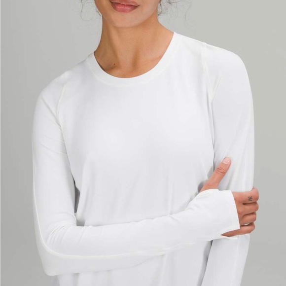 lululemon athletica Tops - Lululemon S-12 Tuck and Flow Long Sleeve Shirt White NWT😎Summer Special